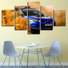 Image of Subaru Blue Racing Car Sports Car Wall Art Canvas Decor Printing