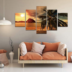 Sunset Clouds Seascape Wall Art Canvas Decor Printing