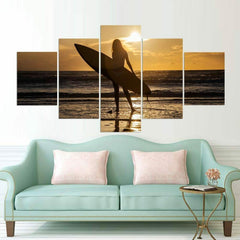 Surfing Wall Landscape Wall Art Canvas Decor Printing