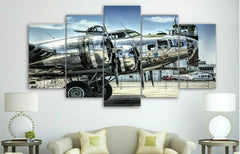 Vintage Airplane Aircraft Retro Wall Art Canvas Decor Printing