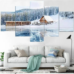 White Snow Mountain Landscape Wall Art Canvas Decor Printing