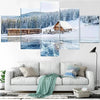Image of White Snow Mountain Landscape Wall Art Canvas Decor Printing