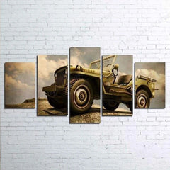 Willis Military Jeep Wall Art Canvas Decor Printing