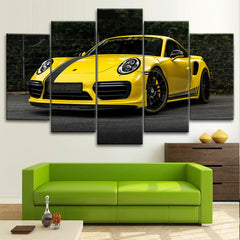 Yellow Super Car Wall Art Canvas Decor Printing