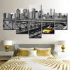 Image of Yellow Taxi in the City Wall Art Canvas Decor Printing