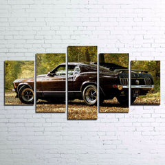 1970 Ford Mustang Car Wall Art Canvas Decor Printing