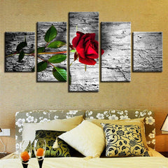 Red Roes Flower Wall Art Canvas Decor Printing