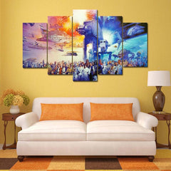 AT AT Battlefront Star Wars Battle Wall Art Canvas Decor Printing