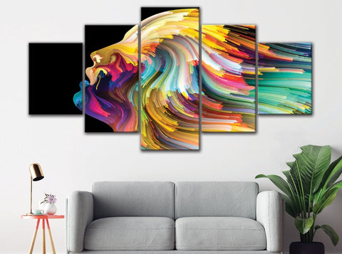 Abstract Face Colorful Wall Art Canvas Decor Printing