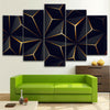 Image of Abstract Geometric Gold Triangle Wall Art Canvas Decor Printing