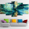 Image of Abstract Goddess Colorful Wall Art Canvas Decor Printing