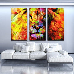 Abstract Head Lion Wall Art Canvas Decor Printing