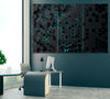Image of Abstract Hexagonal Technology Wall Art Canvas Print Decor-3Panels