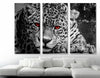 Image of Abstract Leopard Red Eyes Wall Art Canvas Decor Printing