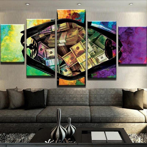 Abstract Money Bag Wall Art Canvas Decor Printing