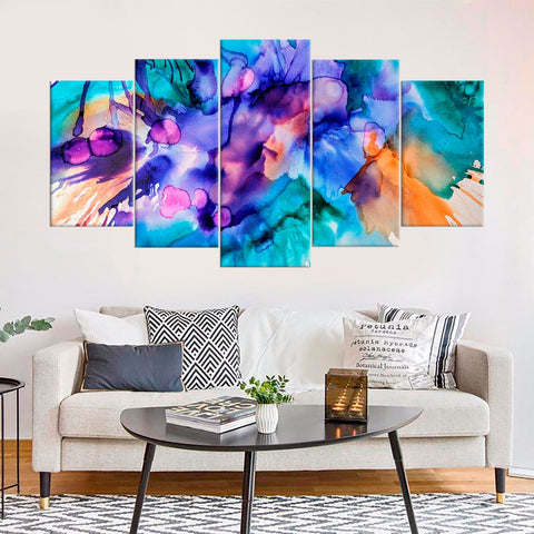 Abstract Purple Expressionism Wall Art Canvas Decor Printing