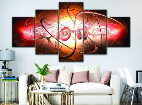 Abstract Red Line Wall Art Canvas Decor Printing