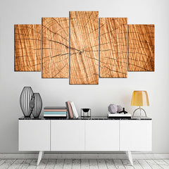 Abstract Tree Rings Wood Structures Wall Art Canvas Decor Printing