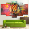 Image of Abstract Wild Lion Galaxy Wall Art Canvas Decor Printing