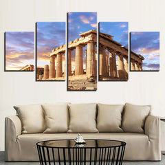 Acropolis Parthenon Temple Greece Architecture Wall Art Canvas Decor Printing