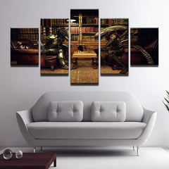 Alien vs. Predator Playing Chess Wall Art Canvas Decor Printing