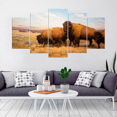 American Bison Yellowstone National Park Wall Art Canvas Decor Printing