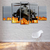 Image of Apache Attack Helicopter Wall Art Canvas Decor Printing