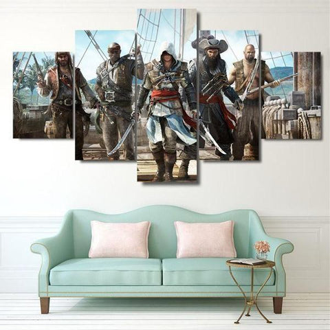 Assassin Creed Group Inspired Wall Art Canvas Decor Printing