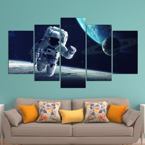 Astronaut in Space Wall Art Canvas Decor Printing