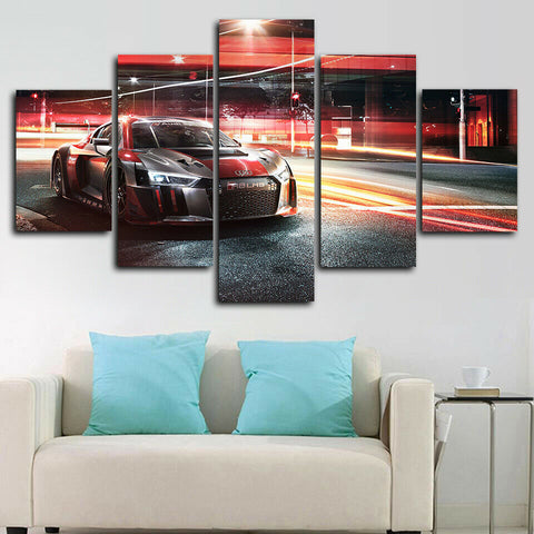 Audi R8 LMS Racing Sports Car Wall Art Canvas Decor Printing