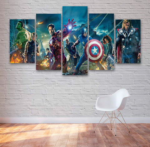 Avengers Iron Man Hulk Wall Art Canvas Decor Printing
