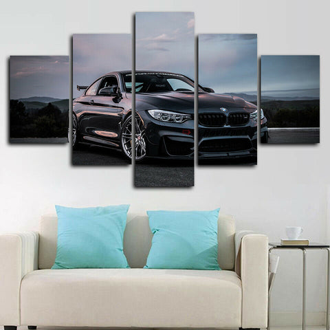 Black M4 Performance Super Car Wall Art Canvas Decor Printing