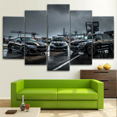 Black Performance Super Cars Wall Art Canvas Decor Printing