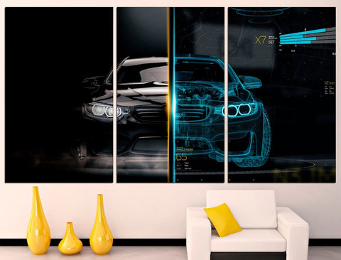 X7 X-Ray Car Wall Art Canvas Print Decor