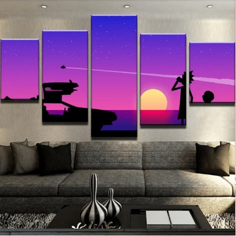 Back To The Future Abstract Movie Wall Art Canvas Decor Printing
