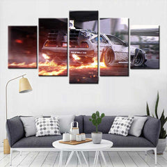 Back To The Future Car Wall Art Canvas Decor Printing