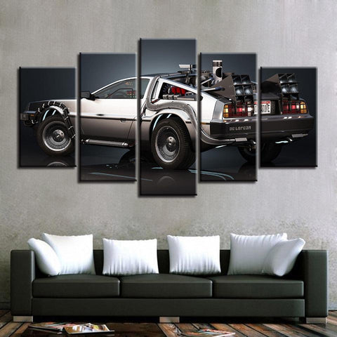 Back To The Future DeLorean Wall Art Canvas Decor Printing