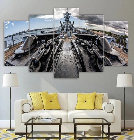 Battleship Missouri Wall Art Canvas Decor Printing