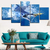 Image of Big Swordfish in Blue Seascape Wall Art Canvas Decor Printing