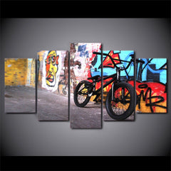 Bike Graffiti Bicycle BMX Wall Art Canvas Decor Printing