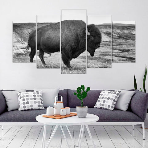 Bison American Buffalo Wall Art Canvas Decor Printing
