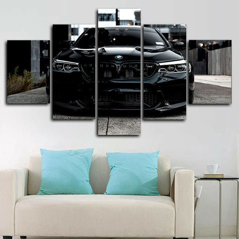 Black M5 Super Car Wall Art Canvas Decor Printing