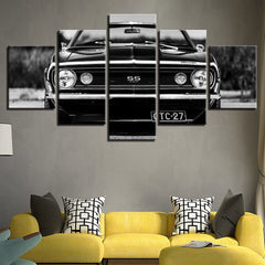 Black Camaro SS Muscle Car Wall Art Canvas Decor Printing