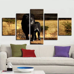 Black Lion Wall Art Canvas Decor Printing