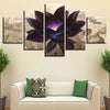 Image of Black Lotus Flower Magic Wall Art Canvas Decor Printing