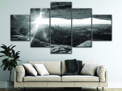 Black & White Canyonlands Wall Art Canvas Decor Printing