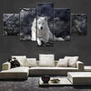 Image of Black & White Wolf Animal Wall Art Canvas Decor Printing