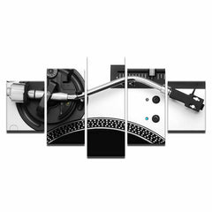 Black and White Music Turntable Wall Art Canvas Decor Printing