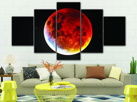 Blood Full Moon Wall Art Canvas Decor Printing