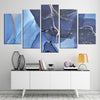 Image of Blue Abstract Marbling Luxury Wall Art Canvas Decor Printing